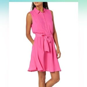 Vibrant Pink Sleeveless Dress